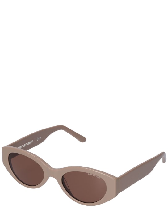 DMY Studios: Quin round acetate sunglasses - Sand/Brown - men_1 | Luisa Via Roma