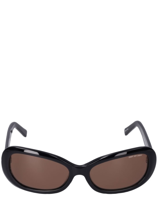 DMY Studios: Andy round acetate sunglasses - Black/Brown - women_0 | Luisa Via Roma