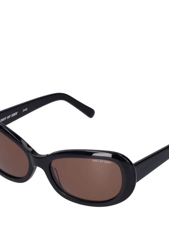 DMY Studios: Andy round acetate sunglasses - Black/Brown - men_3 | Luisa Via Roma