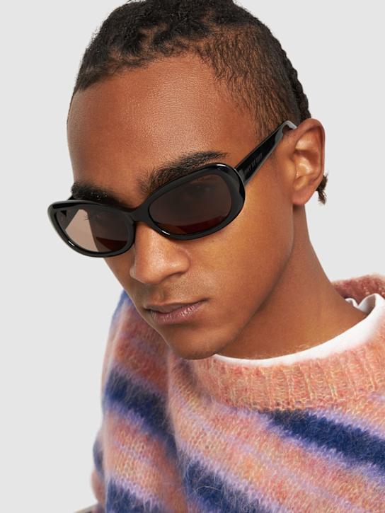 DMY Studios: Andy round acetate sunglasses - Black/Brown - men_2 | Luisa Via Roma
