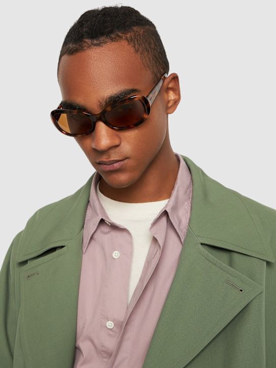 DMY Studios: Andy round acetate sunglasses - Havana/Brown - men_2 | Luisa Via Roma