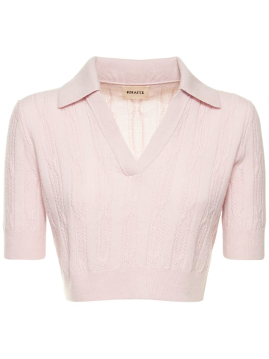 Khaite: Lylith cashmere sweater - Açık Pembe - women_0 | Luisa Via Roma