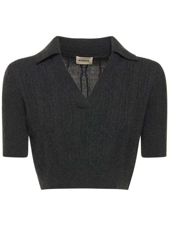 Khaite: Lylith cashmere sweater - Gri - women_0 | Luisa Via Roma