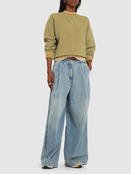 Nagnata: Sonny cotton knit sweater - Green - women_1 | Luisa Via Roma