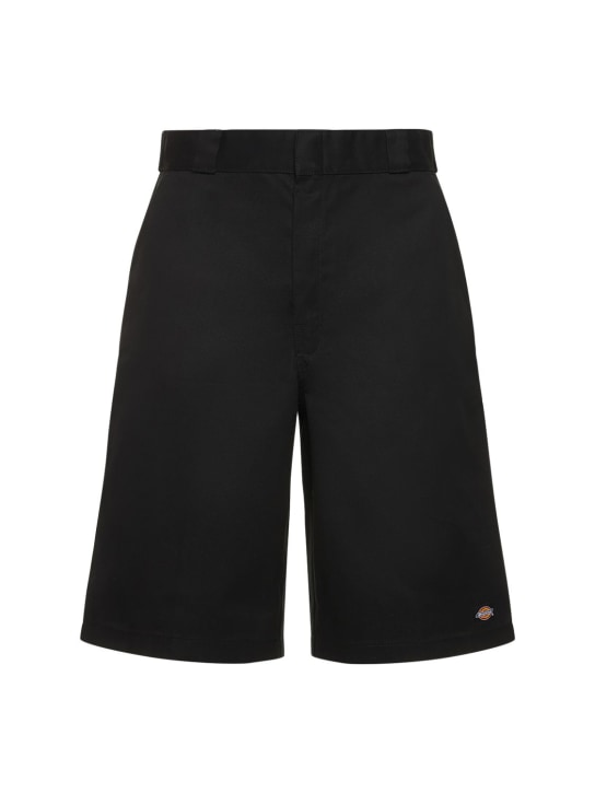 Dickies: 13" Multi-pocket cotton blend shorts - Siyah - men_0 | Luisa Via Roma