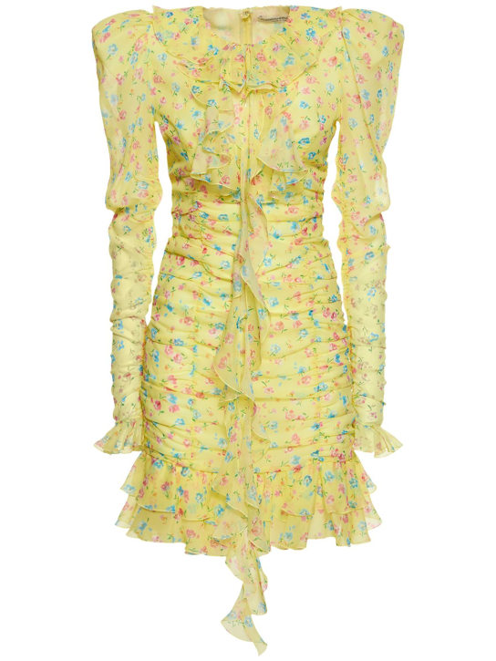 Floral printed silk georgette mini dress Alessandra Rich Women