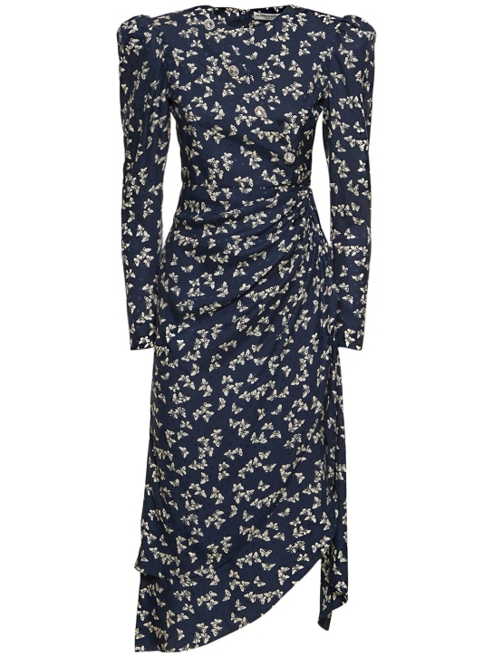 Butterfly printed jacquard crepe dress Alessandra Rich Women Luisaviaroma