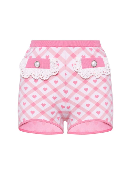 Heart check jacquard mini shorts Alessandra Rich Women