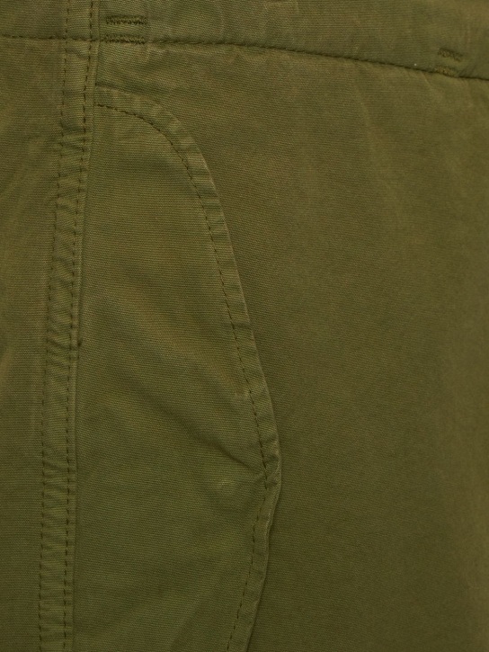 Darkpark: Blair cotton poplin vintage pants - Military Green - men_1 | Luisa Via Roma