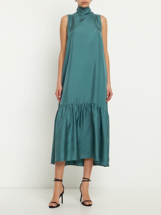 Asceno: The Oslo silk twill dress - women_1 | Luisa Via Roma