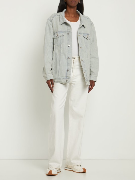Marc Jacobs: Monogram denim jacket - Hellblau - women_1 | Luisa Via Roma