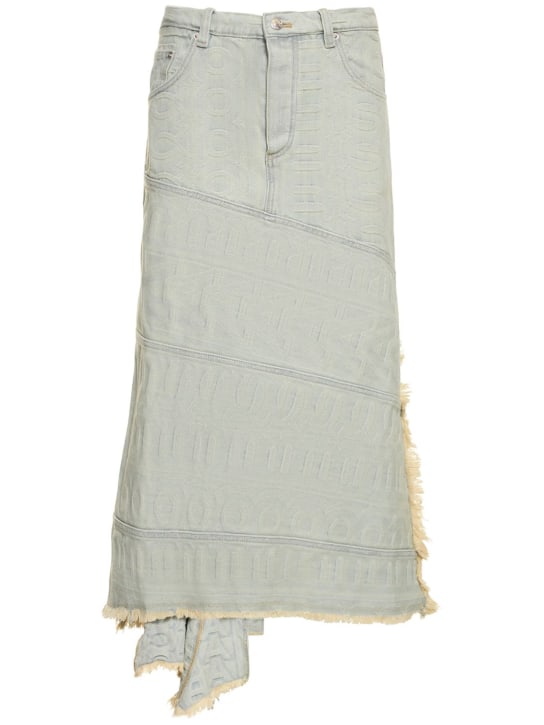 Marc Jacobs: Monogram denim skirt - Hellblau - women_0 | Luisa Via Roma