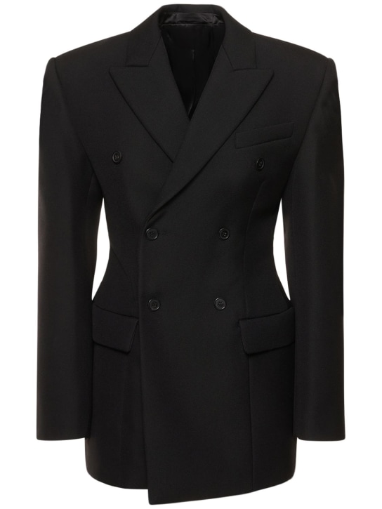 Wardrobe.nyc: Double breast contoured wool blazer - women_0 | Luisa Via Roma