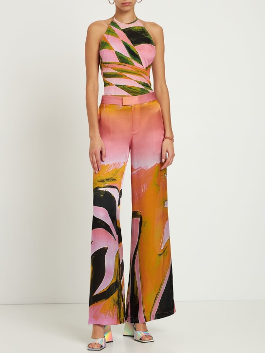 Louisa Ballou: シルクシャルムーズワイドパンツ - マルチカラー - women_1 | Luisa Via Roma