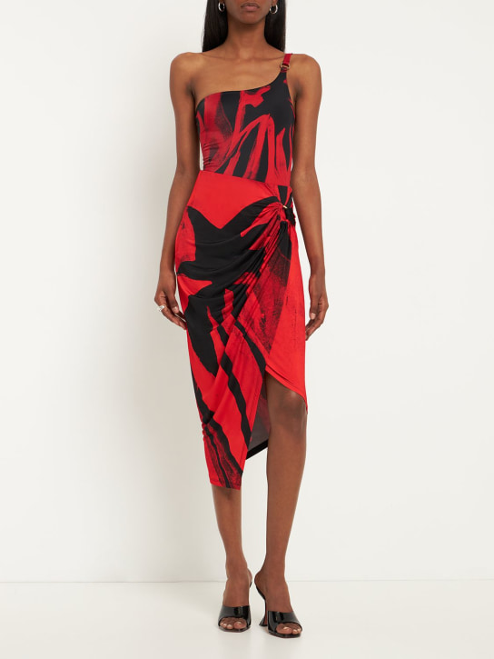 Louisa Ballou: Jupe longue imprimée Coastline - Rouge/Multi - women_1 | Luisa Via Roma