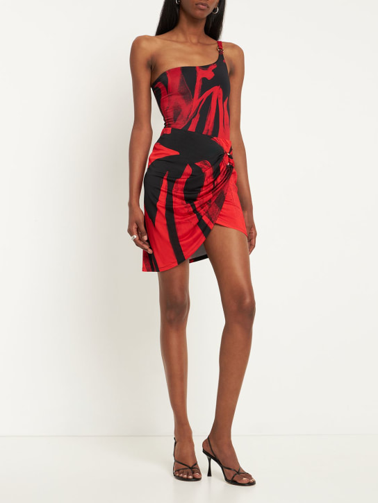 Louisa Ballou: Coastline printed mini skirt - Red/Multi - women_1 | Luisa Via Roma