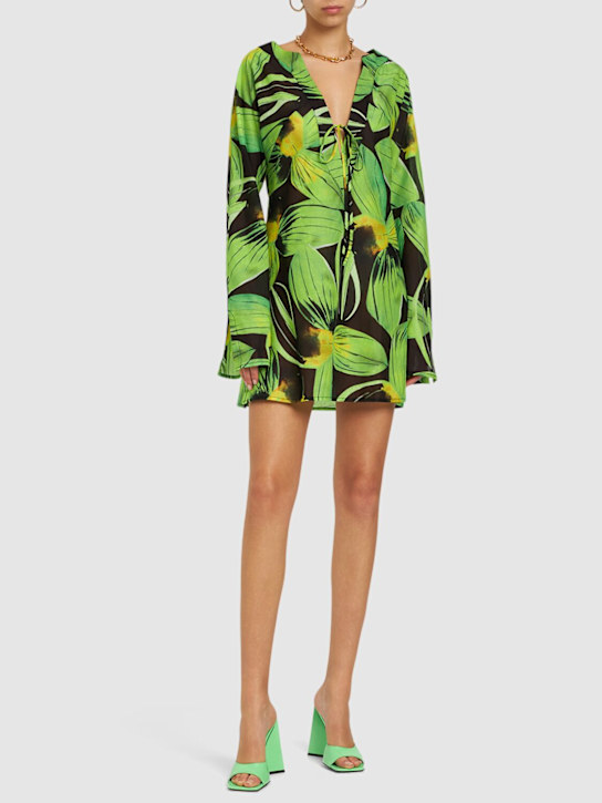 Caftan cotton muslin mini dress - Thumbnail 2