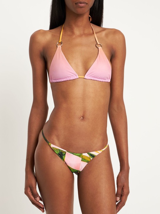 Louisa Ballou: T de bikini con estampado - Rosa/Multi - women_1 | Luisa Via Roma
