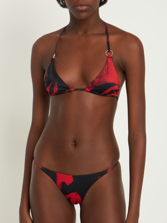 Louisa Ballou: Braguitas de bikini con estampado - Rojo/Multi - women_1 | Luisa Via Roma