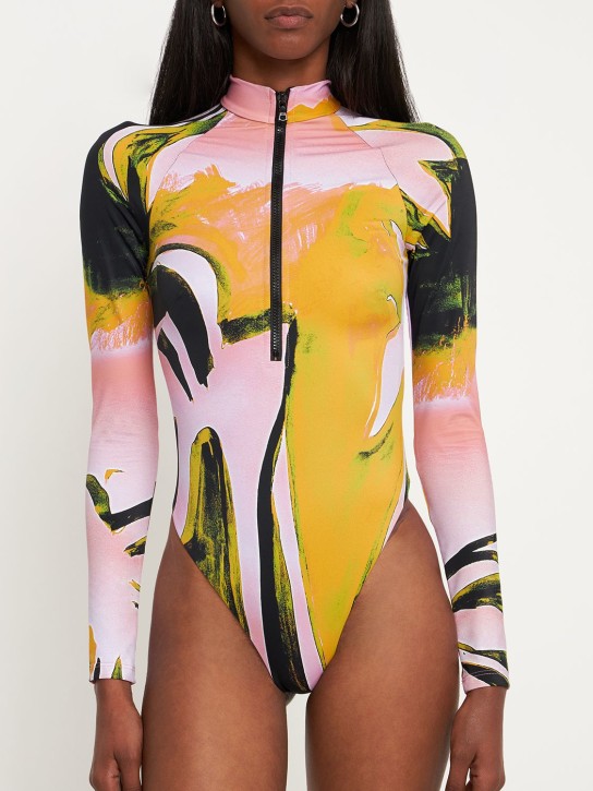 Louisa Ballou: Springsuit printed onepiece swimsuit - Pembe/Renkli - women_1 | Luisa Via Roma