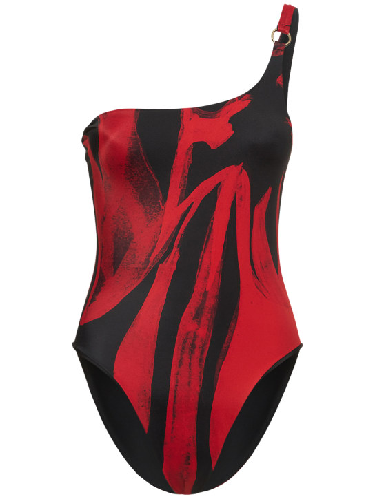 Louisa Ballou: Mini ring onepiece swimsuit - Red/Multi - women_0 | Luisa Via Roma