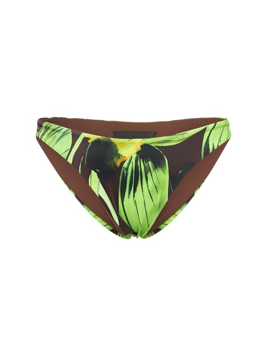 Louisa Ballou: Braguitas de bikini estampadas - Verde/Multi - women_0 | Luisa Via Roma