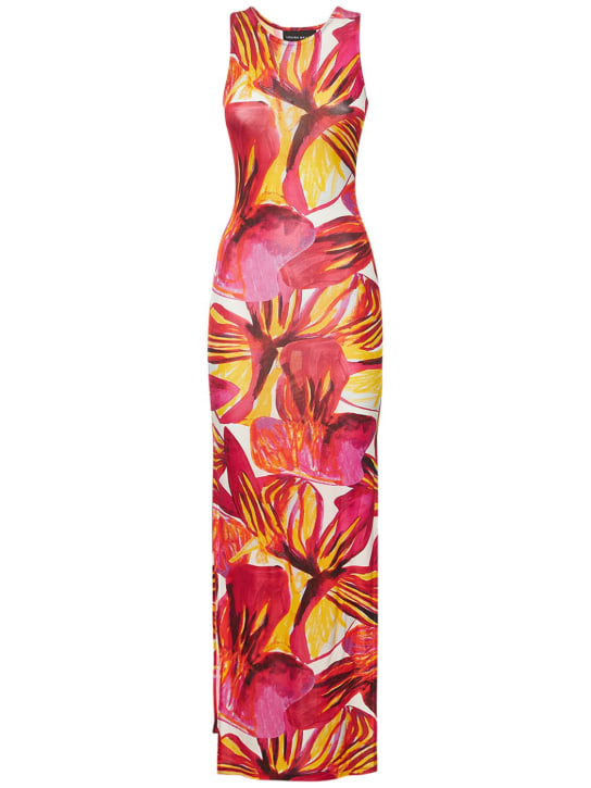 Louisa Ballou: Vestito Sea Breeze stretch - Fucsia/Multi - women_0 | Luisa Via Roma