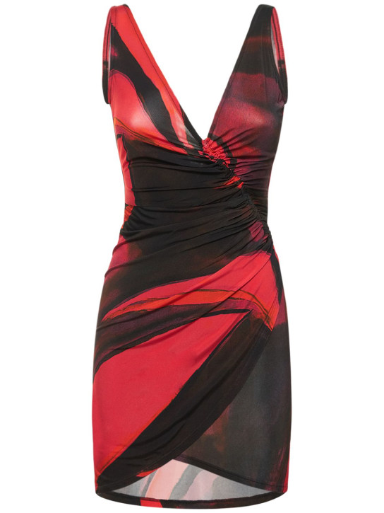 Louisa Ballou: Summer solstice mini dress - Red/Multi - women_0 | Luisa Via Roma