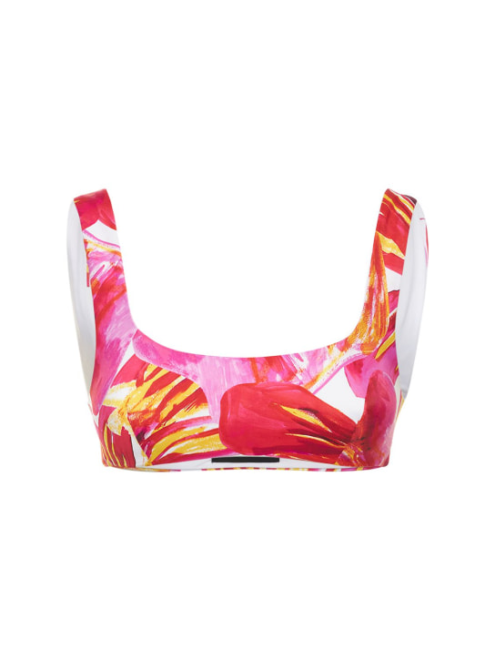Louisa Ballou: Scoop printed bikini top - Multicolor - women_0 | Luisa Via Roma
