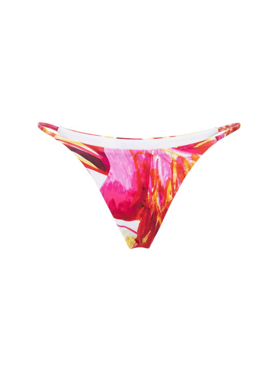 Louisa Ballou: Mini ring printed bikini bottom - Multicolor - women_0 | Luisa Via Roma