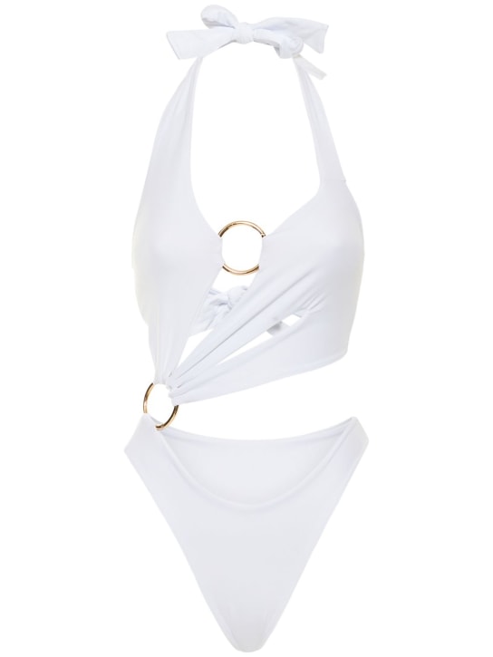 Louisa Ballou: Sex wax onepiece stretch swimsuit - White - women_0 | Luisa Via Roma