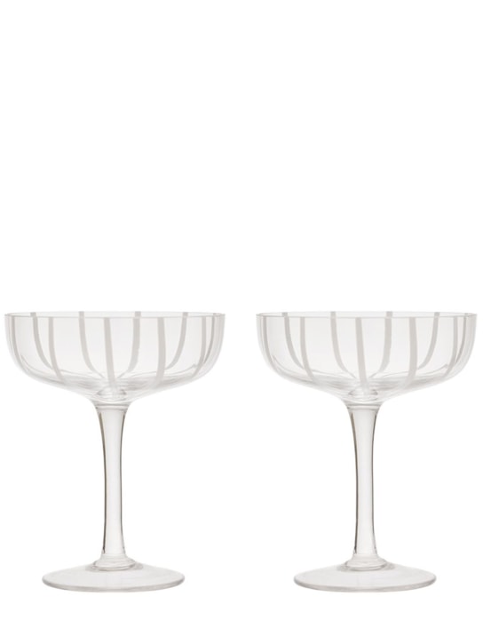 Oyoy: Set of 2 Mizu Coupe glasses - Transparent - ecraft_0 | Luisa Via Roma