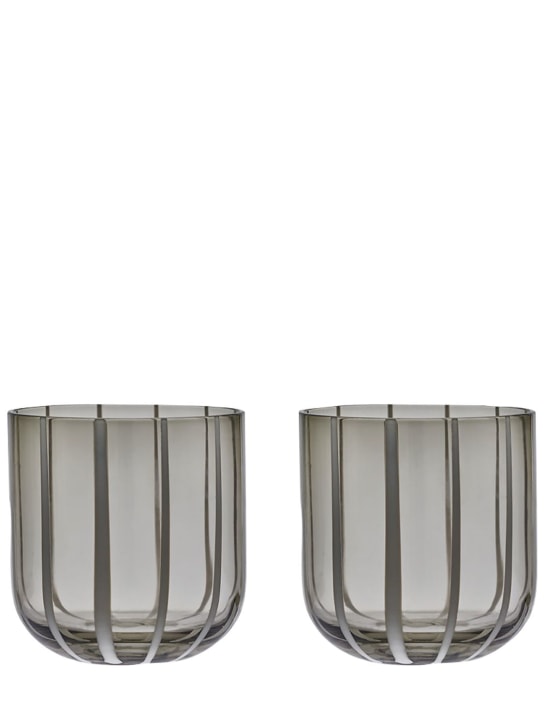 Oyoy: Mizu玻璃杯2个套装 - 灰色 - ecraft_0 | Luisa Via Roma