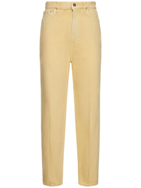 Tapered leg cotton denim jeans - Thumbnail 1