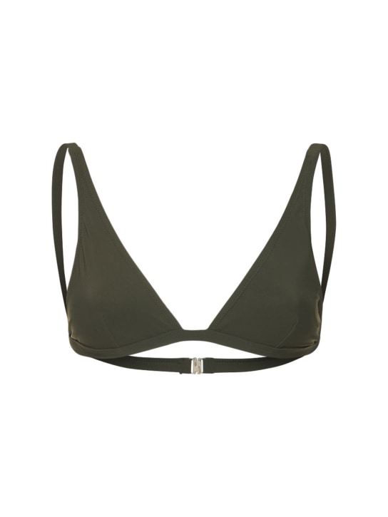 Toteme: Haut de bikini triangle - Vert Foncé - women_0 | Luisa Via Roma