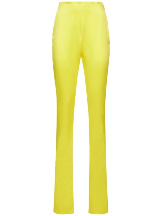 GCDS: Pantaloni skinny Bling - Giallo - women_0 | Luisa Via Roma
