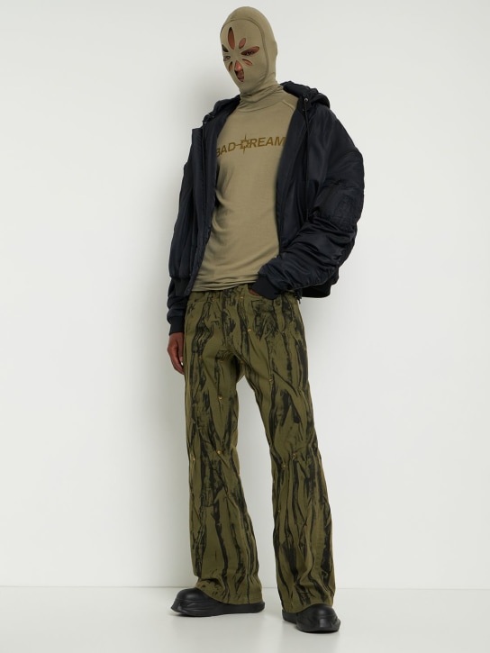 Kusikohc: Stretch tech top w/mask - Olive Green - men_1 | Luisa Via Roma