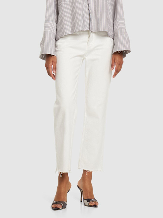 Gia Borghini: 85mm Camouflage leather mules - Black/White - women_1 | Luisa Via Roma