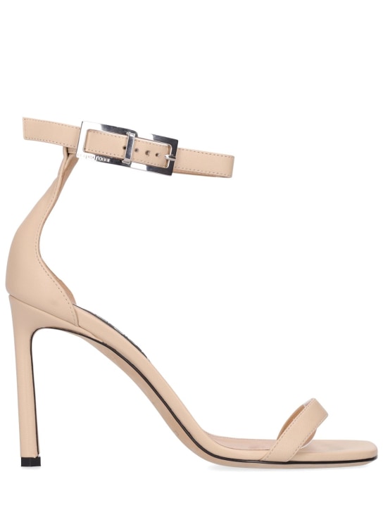 Sergio Rossi: 95mm Leather high heel sandals - women_0 | Luisa Via Roma