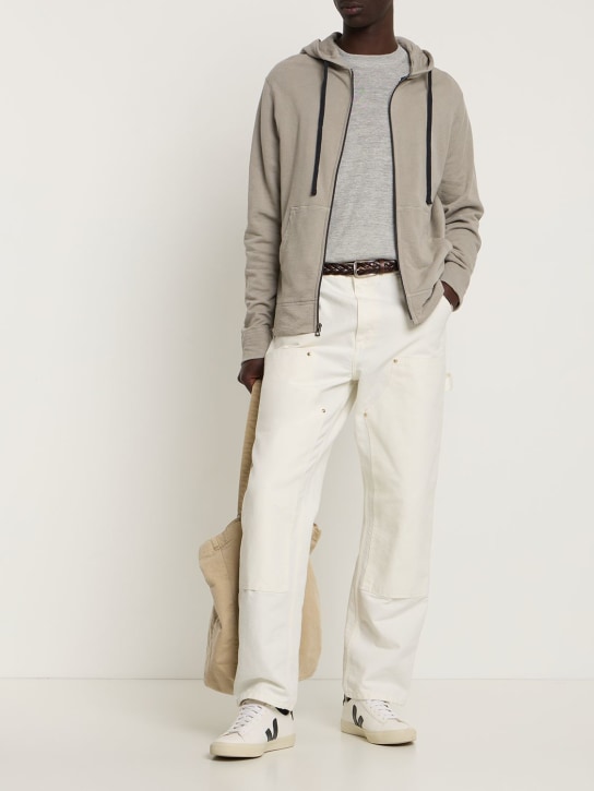 Vintage cotton French terry zip hoodie - Thumbnail 2