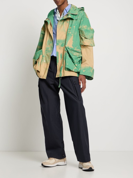 Oamc: Cove cotton blouson jacket w/hood - Green - men_1 | Luisa Via Roma
