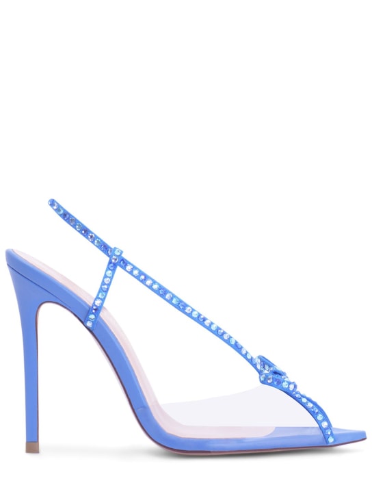 Andrea Wazen: 105mm hohe Sandaletten aus Leder und PVC „Kaye“ - Blau - women_0 | Luisa Via Roma