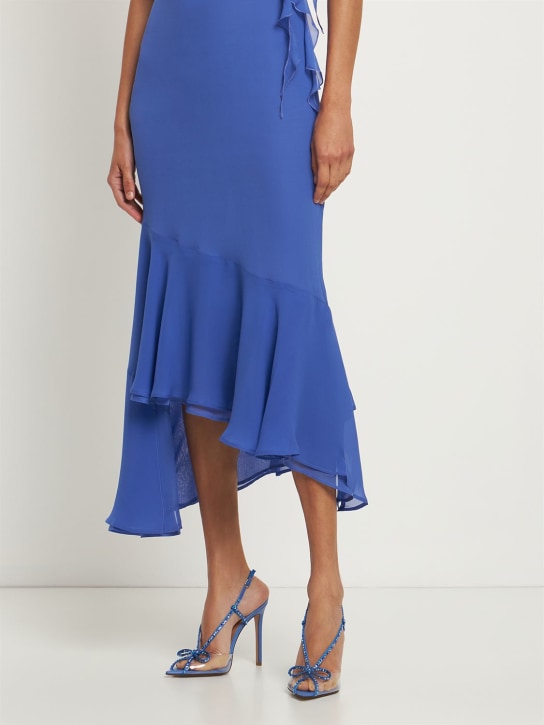 Andrea Wazen: 105mm hohe Sandaletten aus Leder und PVC „Kaye“ - Blau - women_1 | Luisa Via Roma