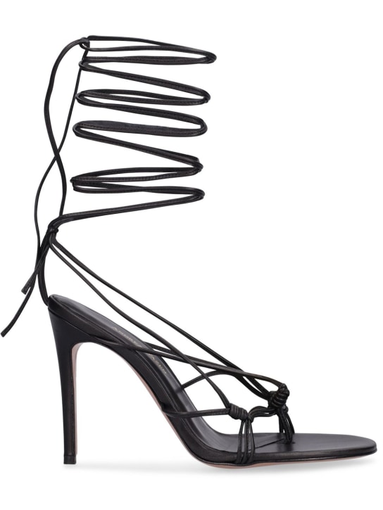 Andrea Wazen: 105mm hohe Sandaletten aus Lackleder „Mandaloun“ - Schwarz - women_0 | Luisa Via Roma