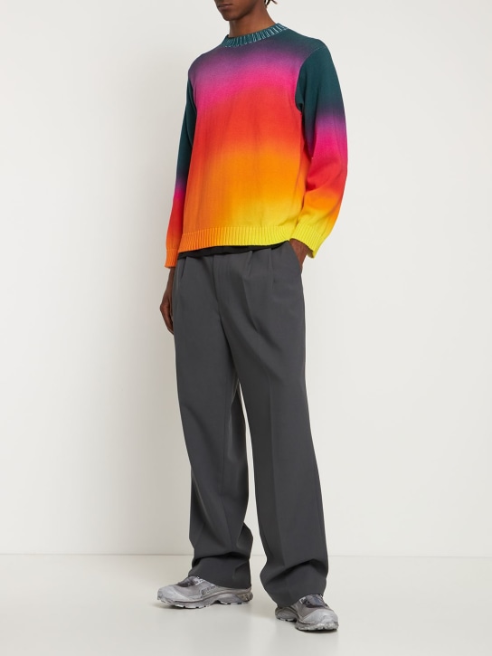 Agr: Degradé cotton knit sweater - Multicolor - men_1 | Luisa Via Roma