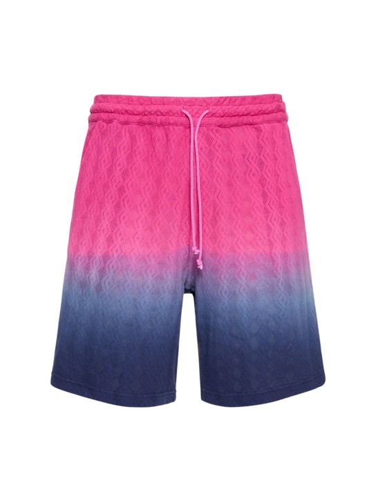 Agr: Short en dentelle de coton dégradé - Pink/Midnight - men_0 | Luisa Via Roma