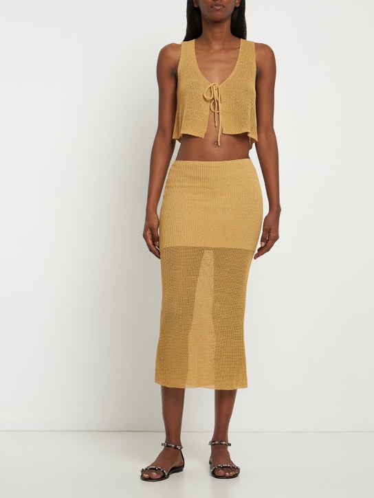 Weworewhat: Falda de punto - Beige - women_1 | Luisa Via Roma