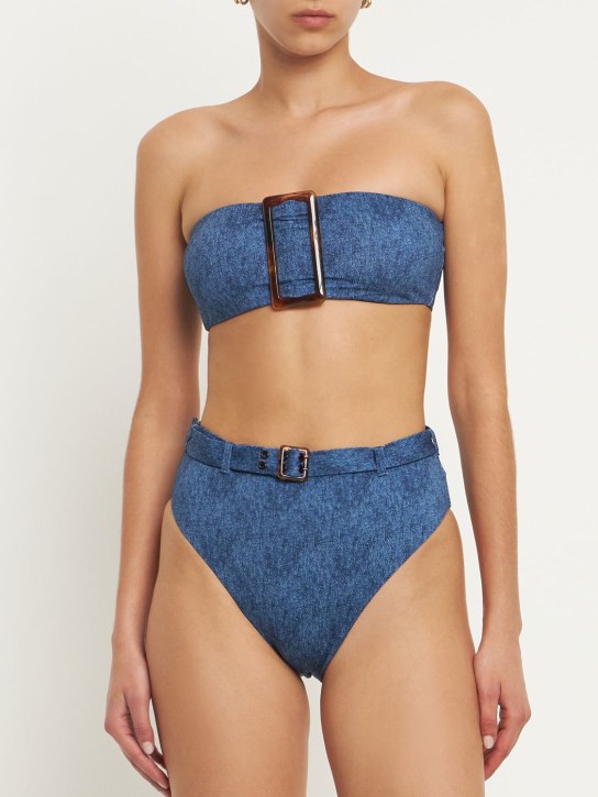 Weworewhat: Bas de bikini taille haute Emily - Bleu Foncé - women_1 | Luisa Via Roma