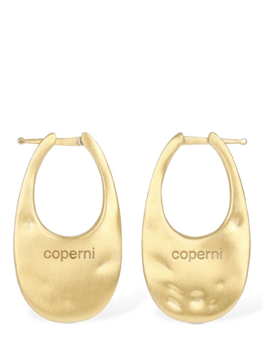 Coperni: Swipe 미디엄 로고 귀걸이 - 골드 - women_0 | Luisa Via Roma