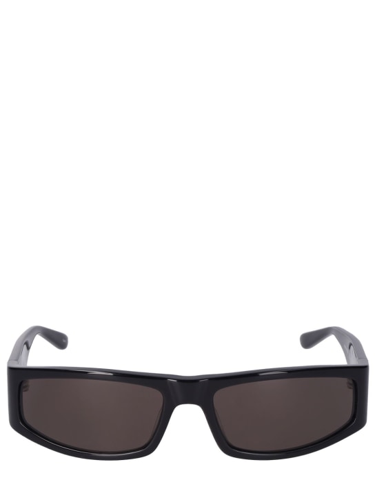 Courreges: Techno squared acetate sunglasses - Black - men_0 | Luisa Via Roma
